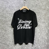 Amiri t shirts letterprinting short sleeves