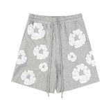 Denim Tears Outfit: T Shirt/Shorts (Separate Purchase Options) Loose Short Sleeve T-shirt Casual Shorts Suit