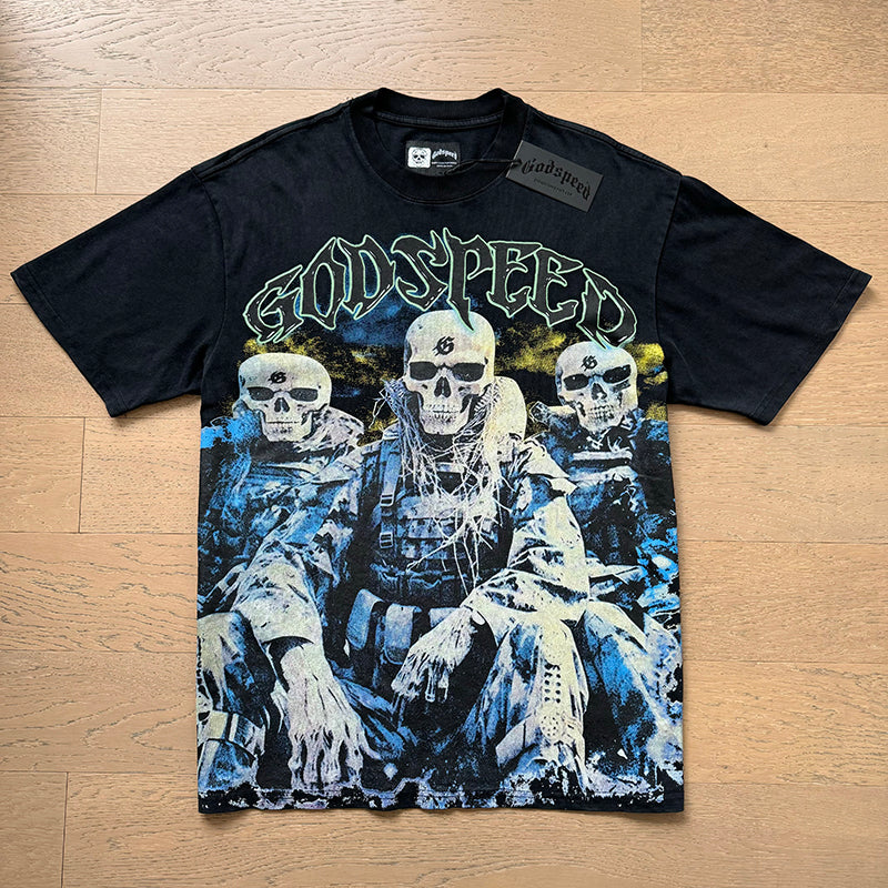 Godspeed T-Shirt Retro Fantasy Pattern