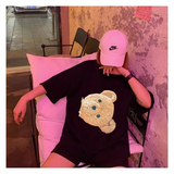 Palm Angels T Shirts Palm Angels Broken Bear Letter Print Men's and Women's Short Sleeve