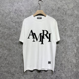 Amiri t shirts letter foam printing short sleeves