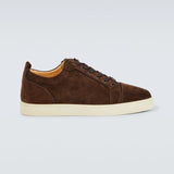 Louboutin-style red bottom shoes red bottom shoes cl suede leather low-top luxury brand sneakers fashion genuine leather dark brown casual shoes