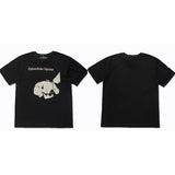 ERD T Shirts Short Sleeve Retro Slogan T-shirt Cotton