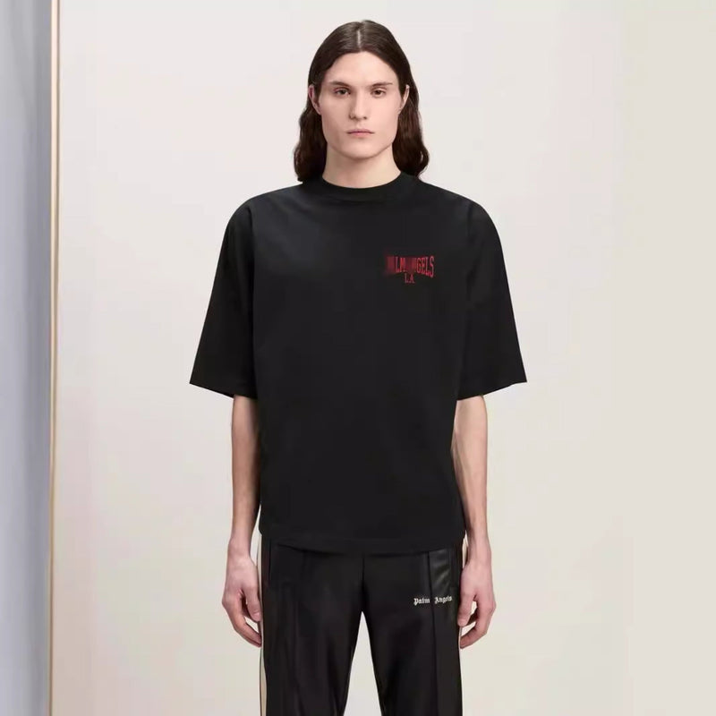 Palm Angels T Shirts Alphabet Slogan Printed Short Sleeve T-Shirt