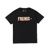 Vlone T Shirts Desert Camouflage Large V Printed Short Sleeve T-shirt Men and Women Couple Loose Hip Hop Half Sleeve