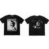 ERD T Shirts Short Sleeve Retro Slogan T-shirt Cotton