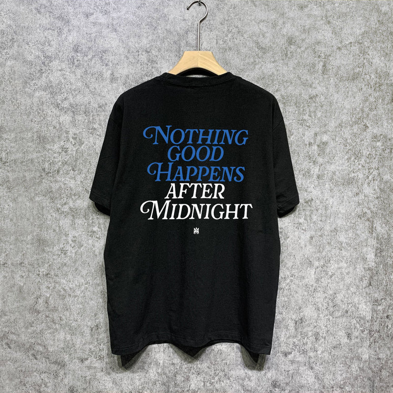 Amiri t shirts earth letter printing short sleeve
