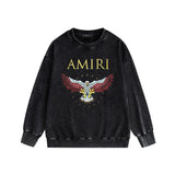 Amiri Distressed Sweatshirt Printed Trendy Pure Cotton