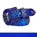 Hip-hop punk rhinestone belt skull alloy belt