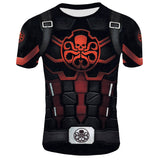 Marvel T Shirt Printed Scale Combat Clothes Marvel T-shirt Men's Short Sleeve Sports
