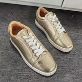 Louboutin-style red bottom shoes european station cl men's shoes rivets red bottom sneakers easiest for matchtrendy rivets couple style casual european goods