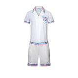 Casablanca Shirts And Shorts 2 Pieces Set Summer Ethnic Vintage