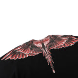 Marcelo Burlon T Shirt MB Brown Wings Pattern Pure Cotton Men and Women Same Style