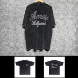 Amiri washed t-shirt letter padded printing short sleeves