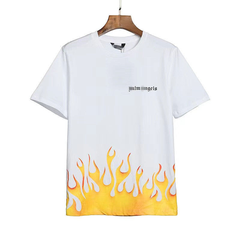Palm Angels T Shirts Angel Print T-shirt Loose Men's Short Sleeve