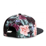 Trendy flat brimmed hat adjustable flower letterparis