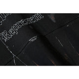 Kanye West Sunday Service Hoodie Autumn And Winter Doberman Pinscher Vintage Print Distressed Fog Hoodie