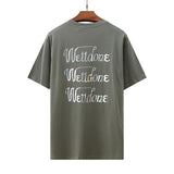 We11 Done T Shirts Letter Print Loose Large Size Men and Women Same Style
