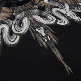 Marcelo Burlon T Shirt MB Wings Snake Pattern round Neck Men and Women Same Style