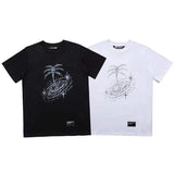 Palm Angels T Shirts Angel Starry Sky Fireworks Short Sleeve T-shirt Men's Loose Half Sleeve
