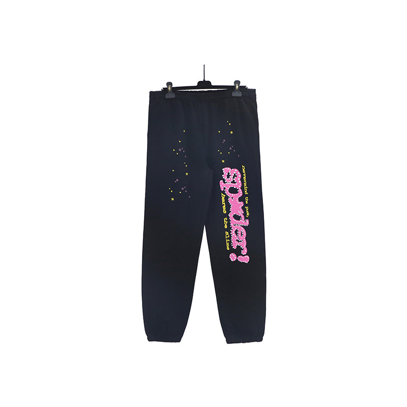 Sp5der Sweatpants Cobweb Puff Print Pure Cotton