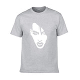 Marilyn Manson T Shirt Sketch Head Print Short Sleeve Men and Women Loose