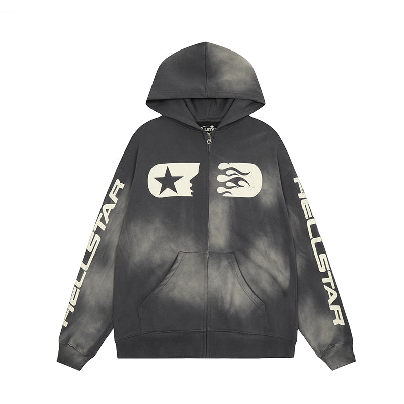 HS Hoodie Retro Printed Loose Autumn and winter