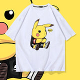 Men and Women Pokemon Pikachu T Shirt Cotton Short Sleeve T-shirt