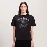 Palm Angels T Shirts Smoke Skull Angel Print Short Sleeve T-Shirt