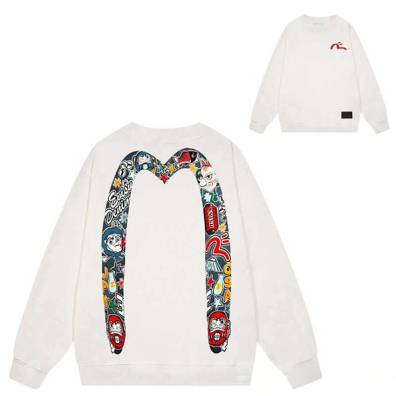 Evisu Sweatshirts Loose Casual Unisex Sweatshirts