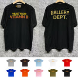 Gallery Dept T Shirt Retro Printed Loose Short-Sleeved Shirt