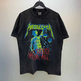SAINT MICHAEL Vintage T Shirt Metallica And Justice for All Justin Bieber Direct Injection Short Sleeve