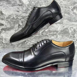 Louboutin-style red bottom shoes embroidered shoes fashioneasiest for matchcasual business thick sole glossy gentleman leather shoes red bottom wedding cl men's shoes