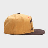 Trendy flat brimmed hat suede cartoon bear