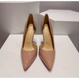 Louboutin-style red bottom shoes fashionclassy style side empty cl red bottom side empty high heels sexy pointed toe flats single shoes stiletto shoes women's shoes