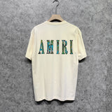 Amiri t shirts camouflage letterprinting short sleeves