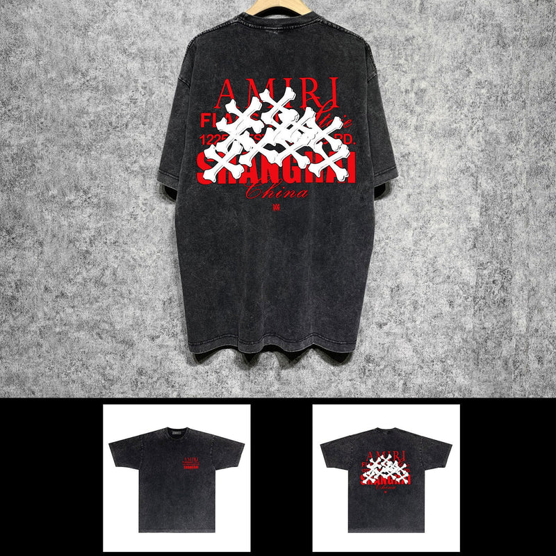 Amiri washed t-shirt bone short sleeve