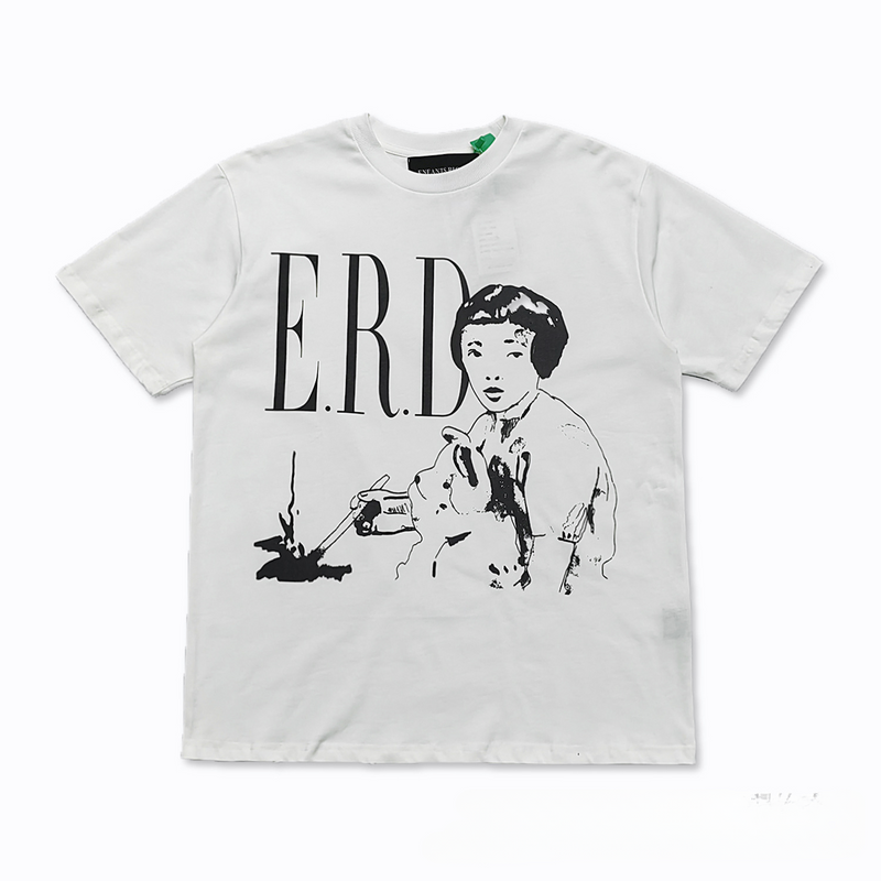 ERD T Shirts Summer Portrait Printing Loose Short Sleeve T-shirt