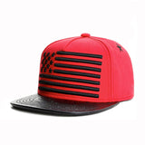 Trendy flat brimmed hat usa american flag unisex spring and autumn