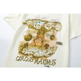 Travis Scott T Shirts Cactus Jack x Utopia Tour Utopia joint model Skeleton Soldier Print Short Sleeve