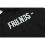 Vlone Hoodie Autumn and Winter Silver Big V Letter
