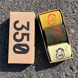 Men's socks - european and american streetwear brand boxed aj athletic socks - m crew socks - graffiti barbed wire trendy socks - travis scott collaboration