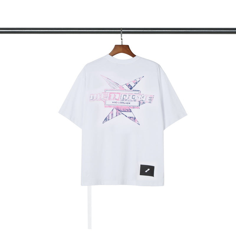 We11 Done T Shirts Letter Pattern Loose Cotton Men and Women Same Style