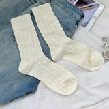 Men socks thin knee socks breathable cut out