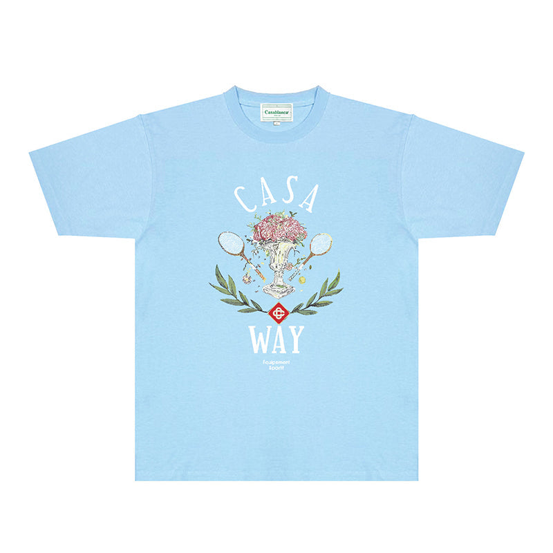 Casablanca T Shirts Fashion Print Street