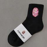 Bape Socks Male Female Medium Tall Tube