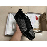 Louboutin-style red bottom shoes european cl style gridsmen's shoes cowhide rivets hot diamond low-top red bottom shoes couple sneakers casualeasiest for match