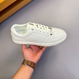 Louboutin-style red bottom shoes men genuine leather red bottom casual shoes imported cowhide breathable low-top sneakers trendy men's shoes