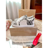 Louboutin-style red bottom shoes guangdong version european station cl red bottom shoes best selling studded shoes studded shoes fashioneasiest for match red bottom studded sneakers