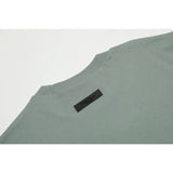 Fog Essentials T Shirts Spring Summer FOG Season 8 Flocking Letter Crew Neck Short Sleeves